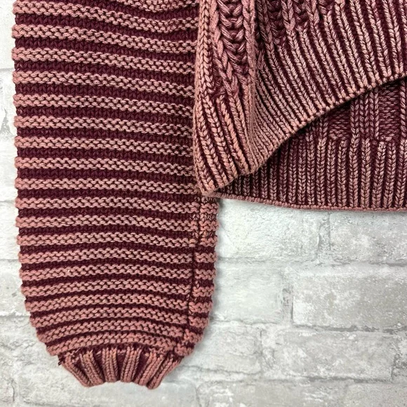 Free People Sweetheart Sweater Size XS Mockneck Balloon Sleeve Chunky Cotton - Picture 6 of 11